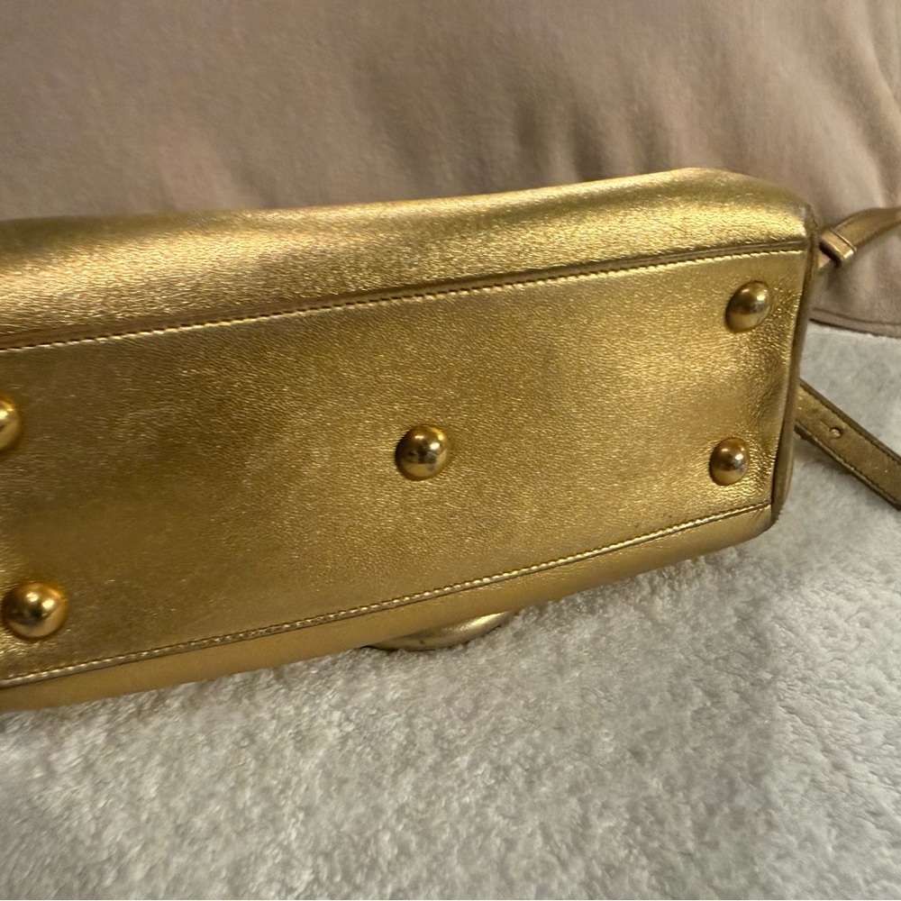 YSL Saint Laurent Gold Crossbody Bag - Picture 9 of 12